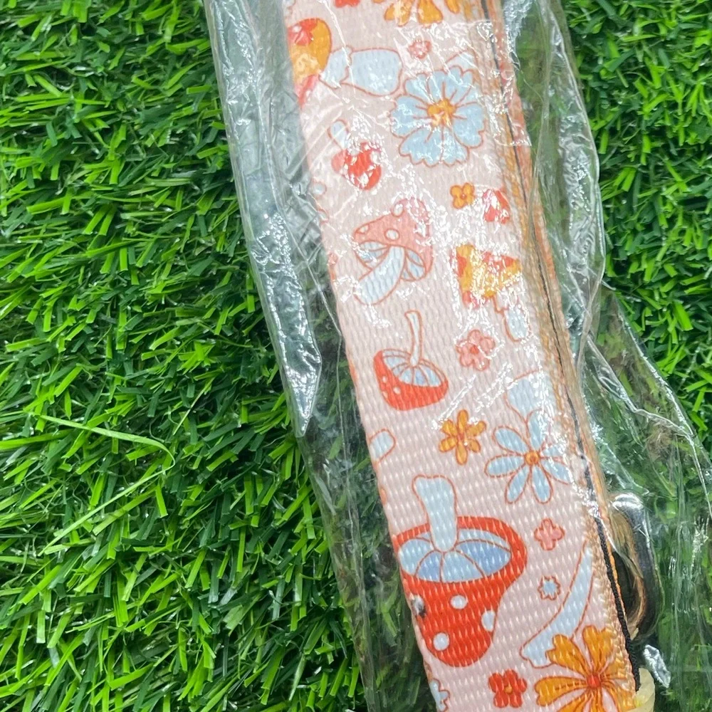 Mushroom Floral Pattern Dog Leash, NWT